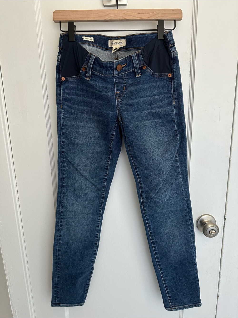 Madewell Dark Blue Skinny Maternity Jeans